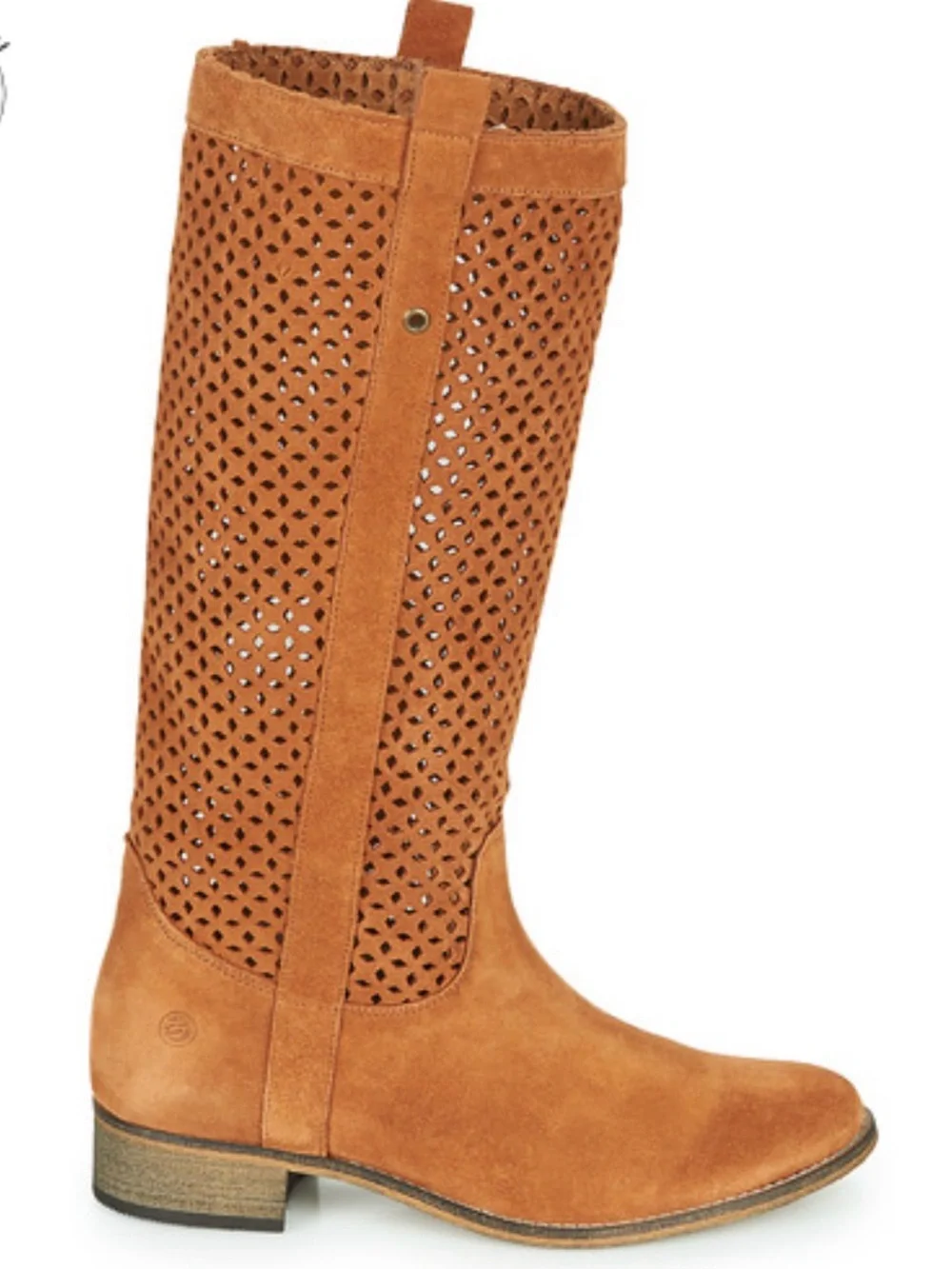 Betty London Cognac Perforated Suede Knee Boots (NWOT) ***